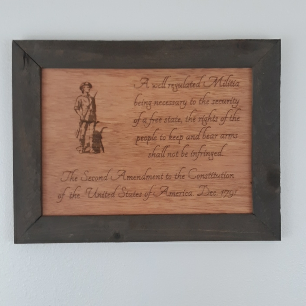 Handcrafted Patriotic Framed Plaque